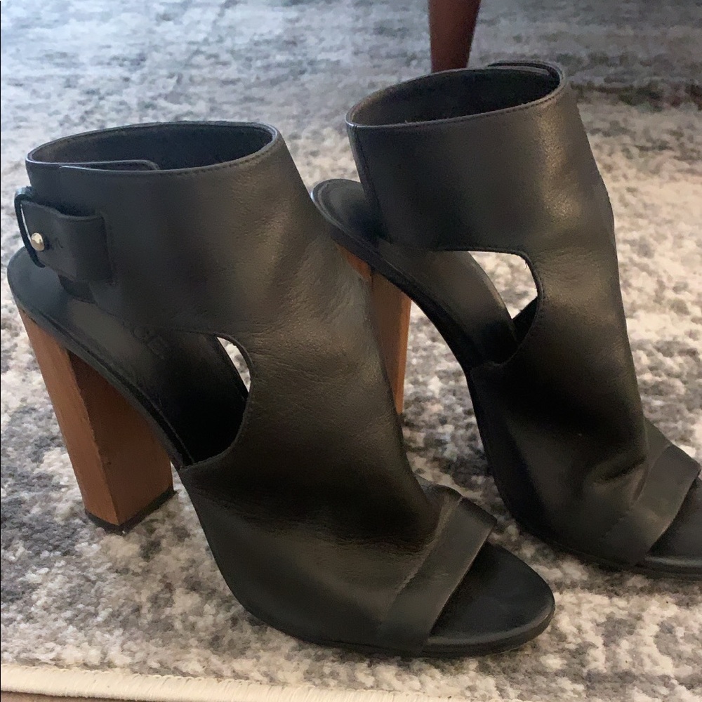 Vince peep toe strap mules